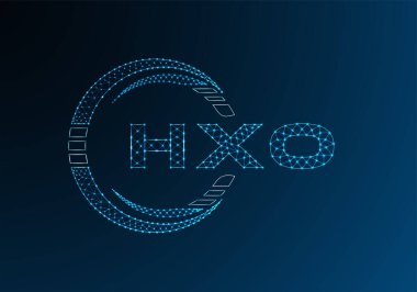 HXO düşük poli harfli logo vektör tasarımı. HXO düşük poli logo tasarımı. 