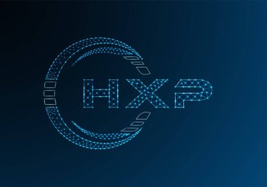 HXP düşük poli harfli logo vektör tasarımı. HXP düşük poli logo tasarımı. 