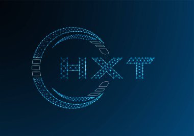 HXT düşük poli harfli logo vektör tasarımı. HXT düşük poli logo tasarımı. 