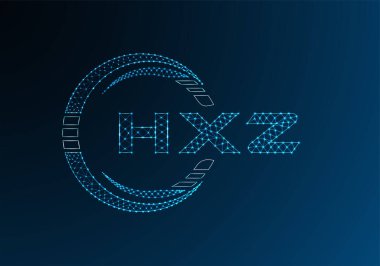 HXZ düşük poli harfli logo vektör tasarımı. HXZ düşük poli logo tasarımı. 