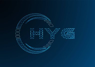 HYG düşük poli harfli logo vektör tasarımı. HYG düşük poli logo tasarımı. 