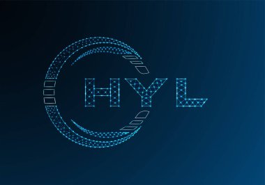 HYL düşük poli harfli logo vektör tasarımı. HYL düşük poli logo tasarımı. 