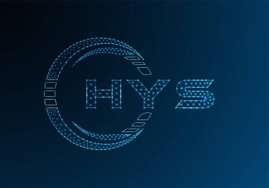 HYS düşük poli harfli logo vektör tasarımı. HYS düşük poli logo tasarımı. 