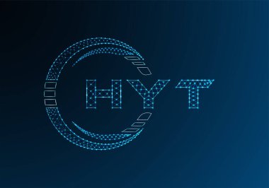 HYT düşük poli harfli logo vektör tasarımı. HYT düşük poli logo tasarımı. 