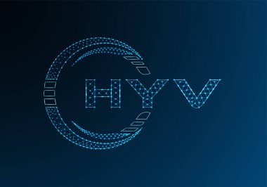 HYV düşük poli harfli logo vektör tasarımı. HYV düşük poli logo tasarımı. 
