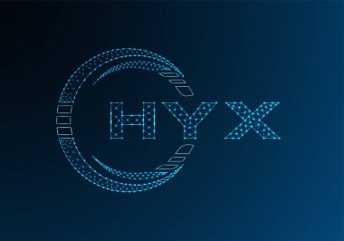 HYX düşük poli harfli logo vektör tasarımı. HYX düşük poli logo tasarımı. 