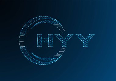 HYY düşük poli harfli logo vektör tasarımı. HYY düşük poli logo tasarımı. 