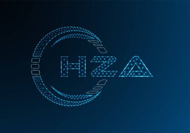 HZA düşük poli harfli logo vektör tasarımı. HZA düşük poli logo tasarımı. 