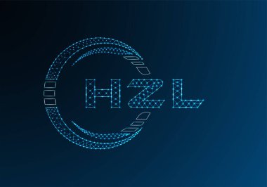 HZL düşük poli harfli logo vektör tasarımı. HZL düşük poli logo tasarımı. 