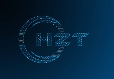 HZT düşük poli harfli logo vektör tasarımı. HZT düşük poli logo tasarımı. 
