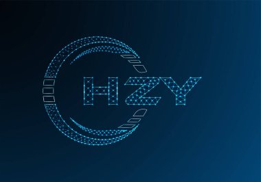 HZY düşük poli harfli logo vektör tasarımı. HZY düşük poli logo tasarımı. 