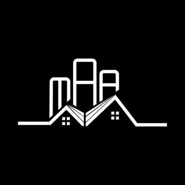 MAA Real State logo tasarımı, MAA basit ve modern logo. MAA lüks alfabe tasarımı  