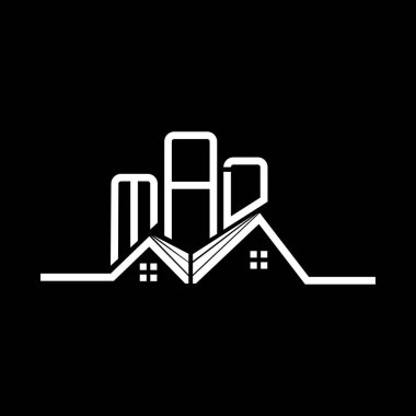 MAD Real State logo tasarımı, MAD basit ve modern logo. MAD lüks alfabe tasarımı  