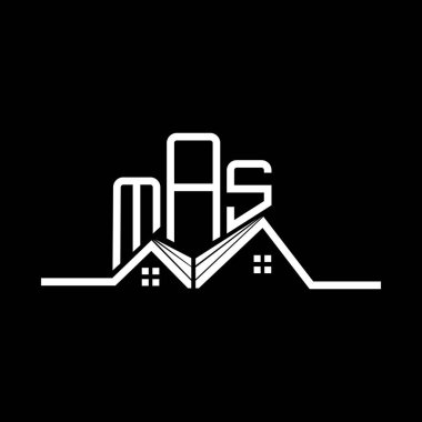 MAS Real State logo tasarımı, MAS basit ve modern logo. MAS lüks alfabe tasarımı  