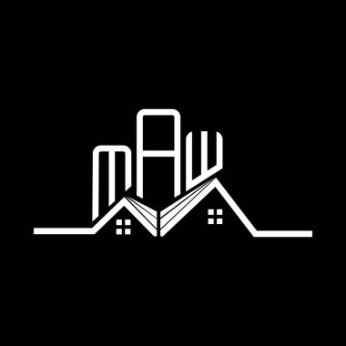 MAW Real State logo tasarımı, MAW basit ve modern logo. MAW lüks alfabe tasarımı  