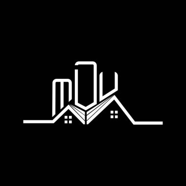 MDU Real State logo tasarımı, basit ve modern MDU logosu. MDU lüks alfabe tasarımı  