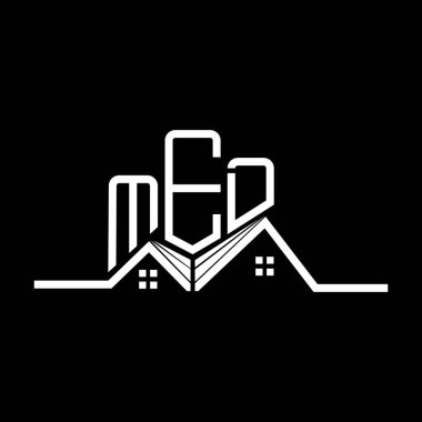 MED emlak logosu tasarımı, MED basit ve modern logo. MED lüks alfabe tasarımı  