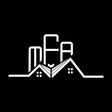MFA Emlak Eyaleti logosu tasarımı, MFA basit ve modern logosu. MFA lüks alfabe tasarımı  