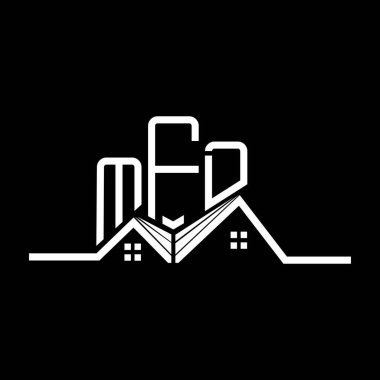 MFD Real State logo tasarımı, MFD basit ve modern logo. MFD lüks alfabe tasarımı  