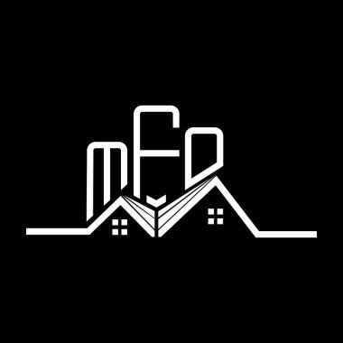 MFO emlak logosu tasarımı, basit ve modern MFO logosu. MFO lüks alfabe tasarımı  
