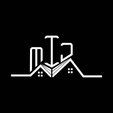 MIJ Real State logo tasarımı, MIJ basit ve modern logo. MIJ lüks alfabe tasarımı  