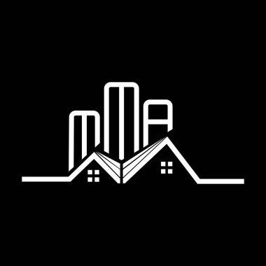 MMA emlak logosu tasarımı, MMA basit ve modern logo. MMA lüks alfabe tasarımı  