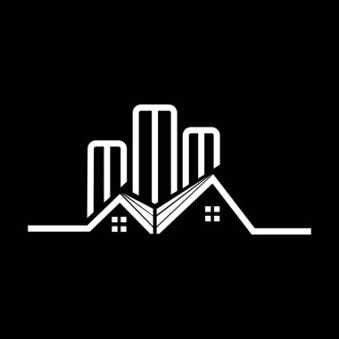 MMM Real State logo tasarımı, MMM basit ve modern logo. Lüks alfabe tasarımı  