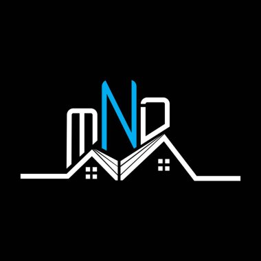 MND Real State logo tasarımı, MND basit ve modern logo. MND lüks alfabe tasarımı  