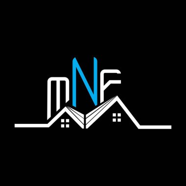 MNF Real State logo tasarımı, MNF basit ve modern logo. MNF lüks alfabe tasarımı  