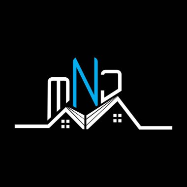 MNJ Real State logo tasarımı, MNJ basit ve modern logo. MNJ lüks alfabe tasarımı  