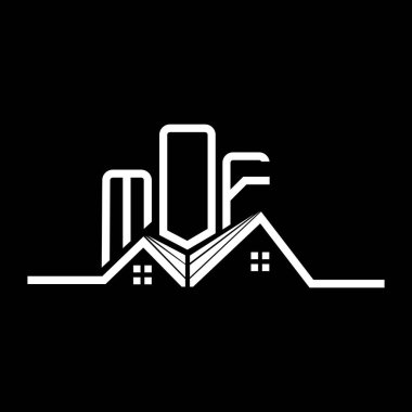 MOF Real State logo tasarımı, MOF basit ve modern logo. Mof lüks alfabe tasarımı  