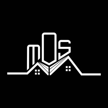 MOS Real State logo tasarımı, MOS basit ve modern logosu. MOS lüks alfabe tasarımı  