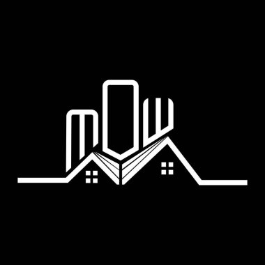MOW Real State logo tasarımı, MOW basit ve modern logo. MOW lüks alfabe tasarımı  