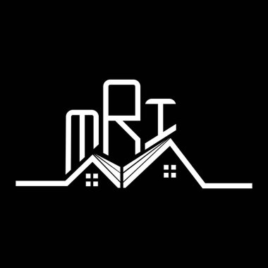 MRI emlak logosu tasarımı, MRI basit ve modern logo. MRI lüks alfabe tasarımı  