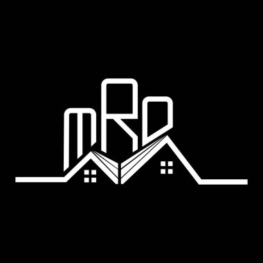 MRO emlak logosu tasarımı, MRO basit ve modern logo. MRO lüks alfabe dizaynı  