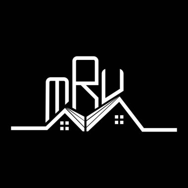 MRU emlak logosu tasarımı, MRU basit ve modern logo. MRU lüks alfabe dizaynı  