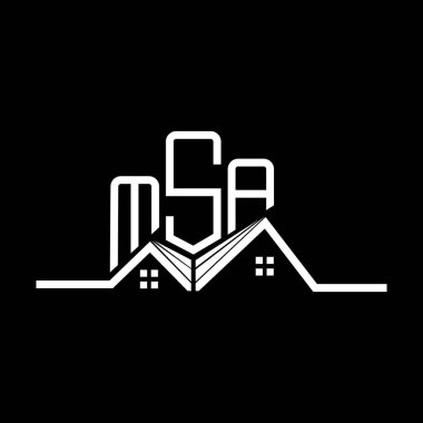 MSA Emlak Tasarımı, MSA Basit ve modern logo. MSA lüks alfabe tasarımı  