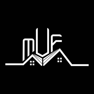 MUF Real State logo tasarımı, MUF basit ve modern logo. MUF lüks alfabe tasarımı  