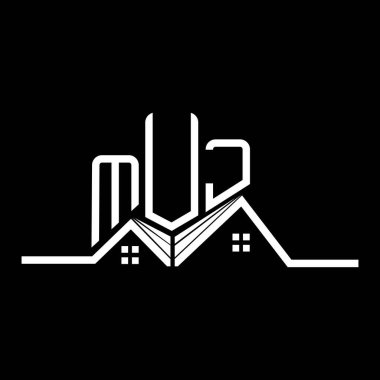 MUJ Real State logo tasarımı, MUJ basit ve modern logo. MUJ lüks alfabe tasarımı  