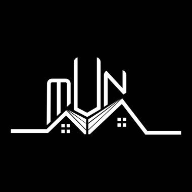 MUN Real State logo tasarımı, MUN basit ve modern logosu. MUN lüks alfabe tasarımı  
