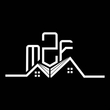 MZF Real State logo tasarımı, MZF basit ve modern logo. MZF lüks alfabe tasarımı  