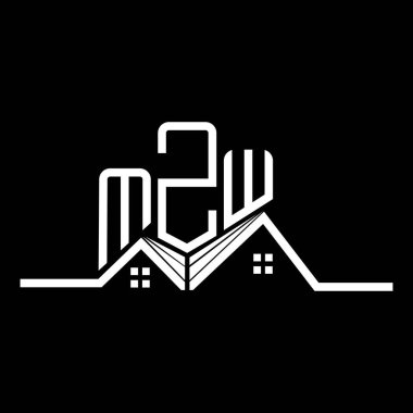 MZW Real State logo tasarımı, MZW basit ve modern logo. MZW lüks alfabe tasarımı  