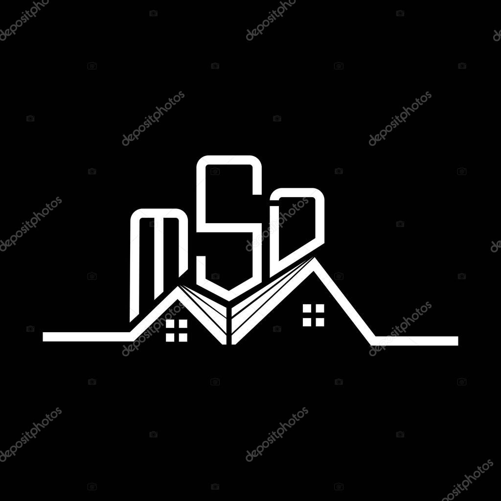 MSD Real State logo design, MSD simple and modern logo. MSD luxurious alphabet design