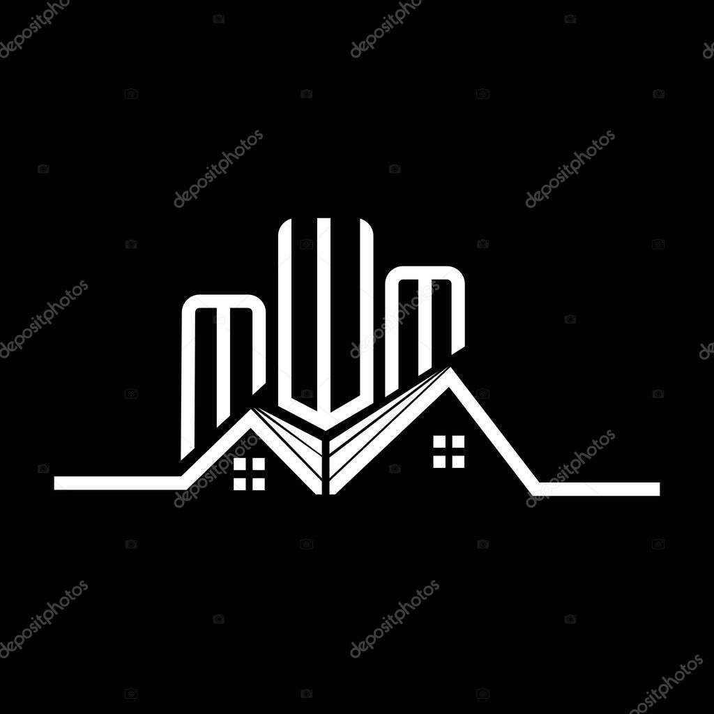 MWM Real State logo design, MWM simple and modern logo. MWM luxurious alphabet design