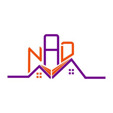 NAD emlak logosu tasarımı, NAD basit ve modern logo. NAD lüks alfabe tasarımı  
