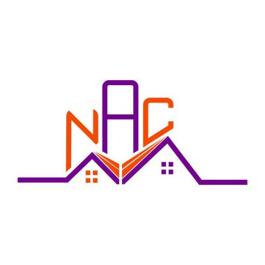 NAC emlak logosu tasarımı, NAC basit ve modern logo. NAC lüks alfabe tasarımı  