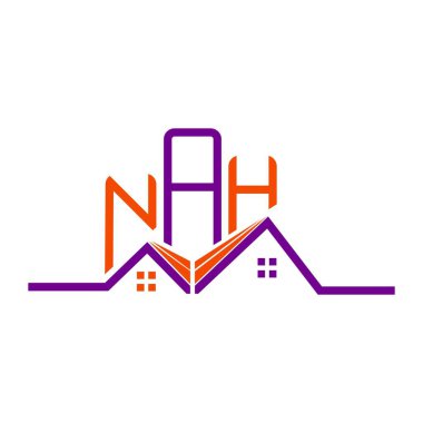 NAH Real State logo tasarımı, NAH basit ve modern logo. Nah lüks alfabe tasarımı  