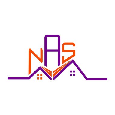 NAS Real State logo tasarımı, NAS basit ve modern logo. NAS lüks alfabe tasarımı  