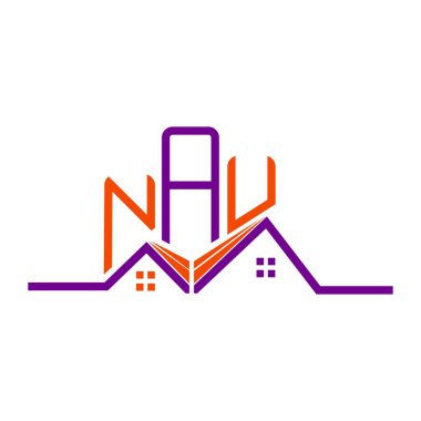 NAU Real State logo tasarımı, NAU basit ve modern logo. NAU lüks alfabe dizaynı  