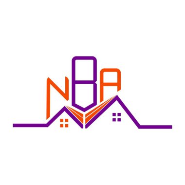 NBA Emlak Logosu Tasarımı, NBA Basit ve Modern Logosu. NBA lüks alfabe tasarımı  